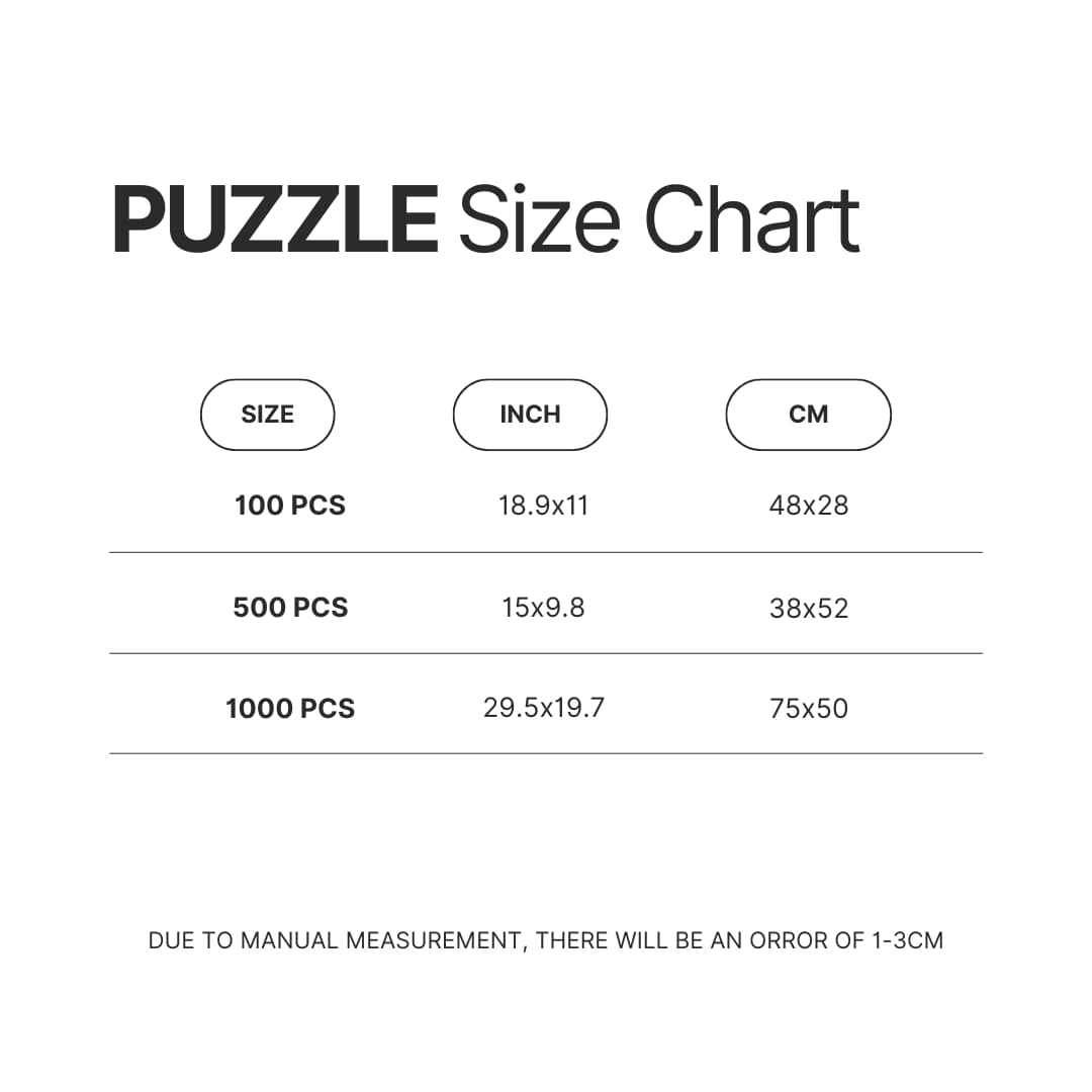 Product size chart