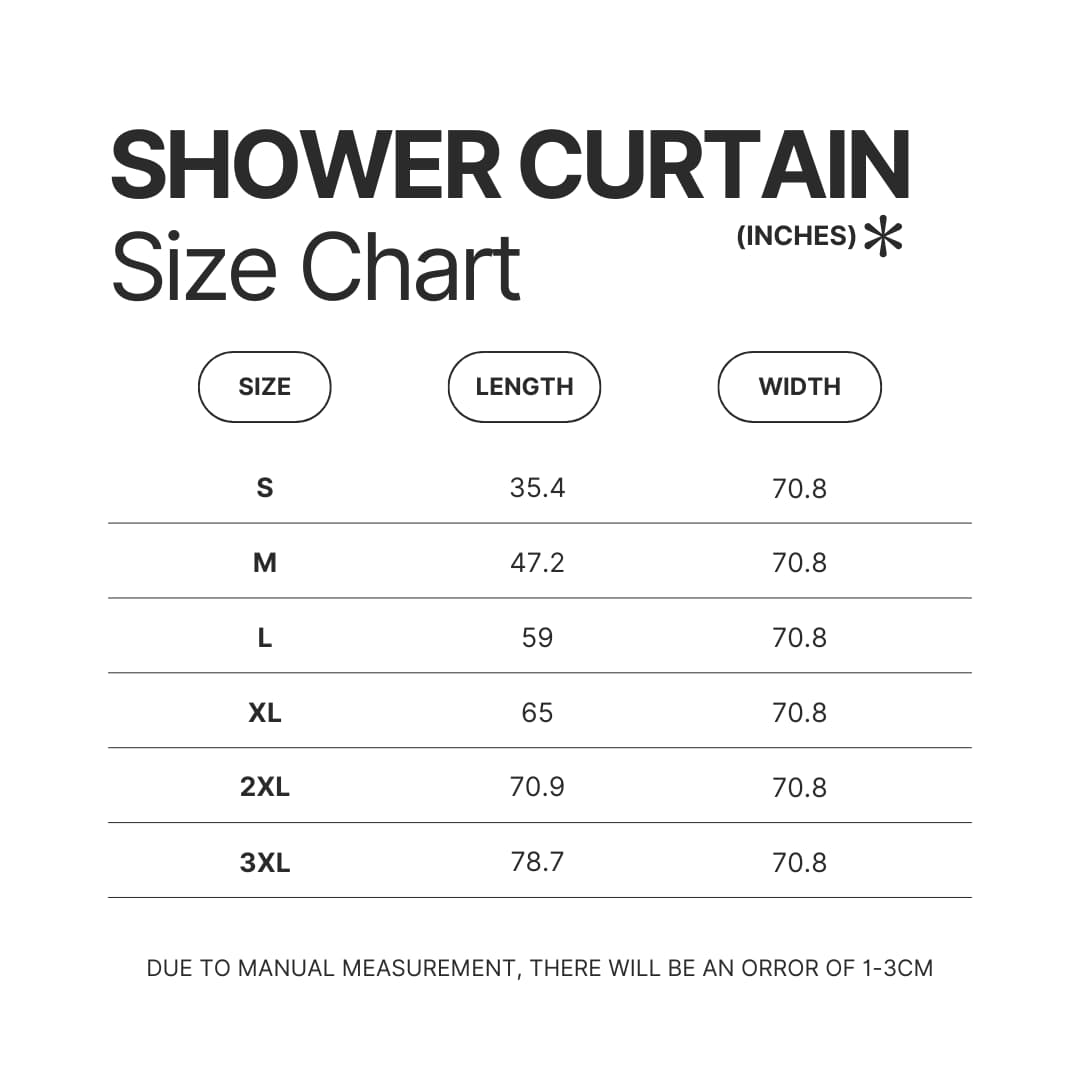 Shower Curtain Size Chart - Subnautica Store